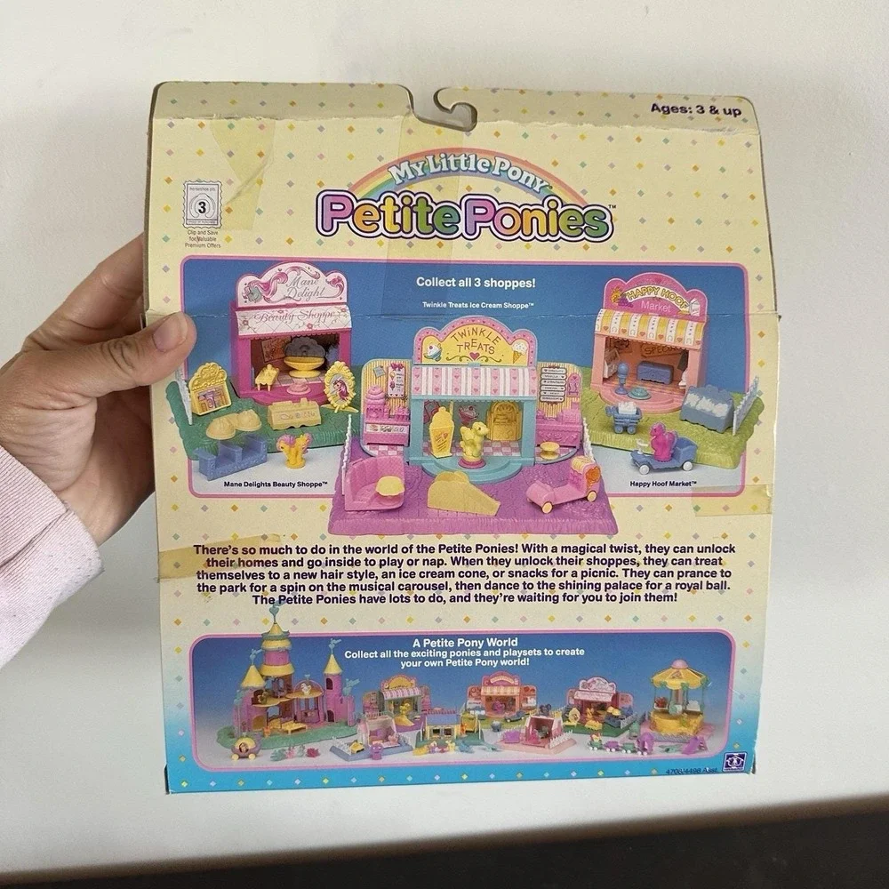 My Little Pony PETITE PONIES Happy Hoof Market W/ Box Hasbro 1989 Missing Pieces